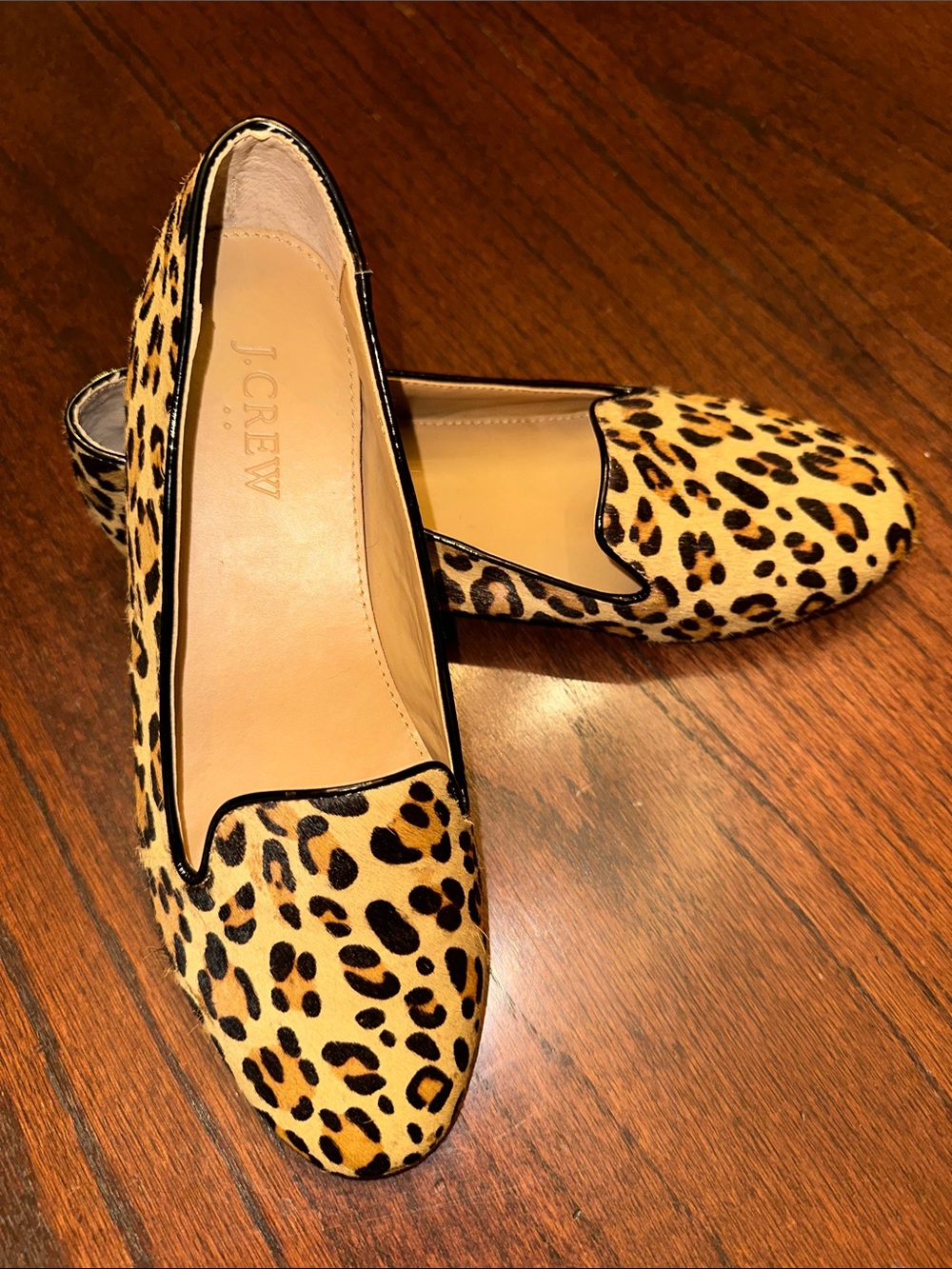 J. Crew Leopard Print Loafers in Tan and Black | 7.5